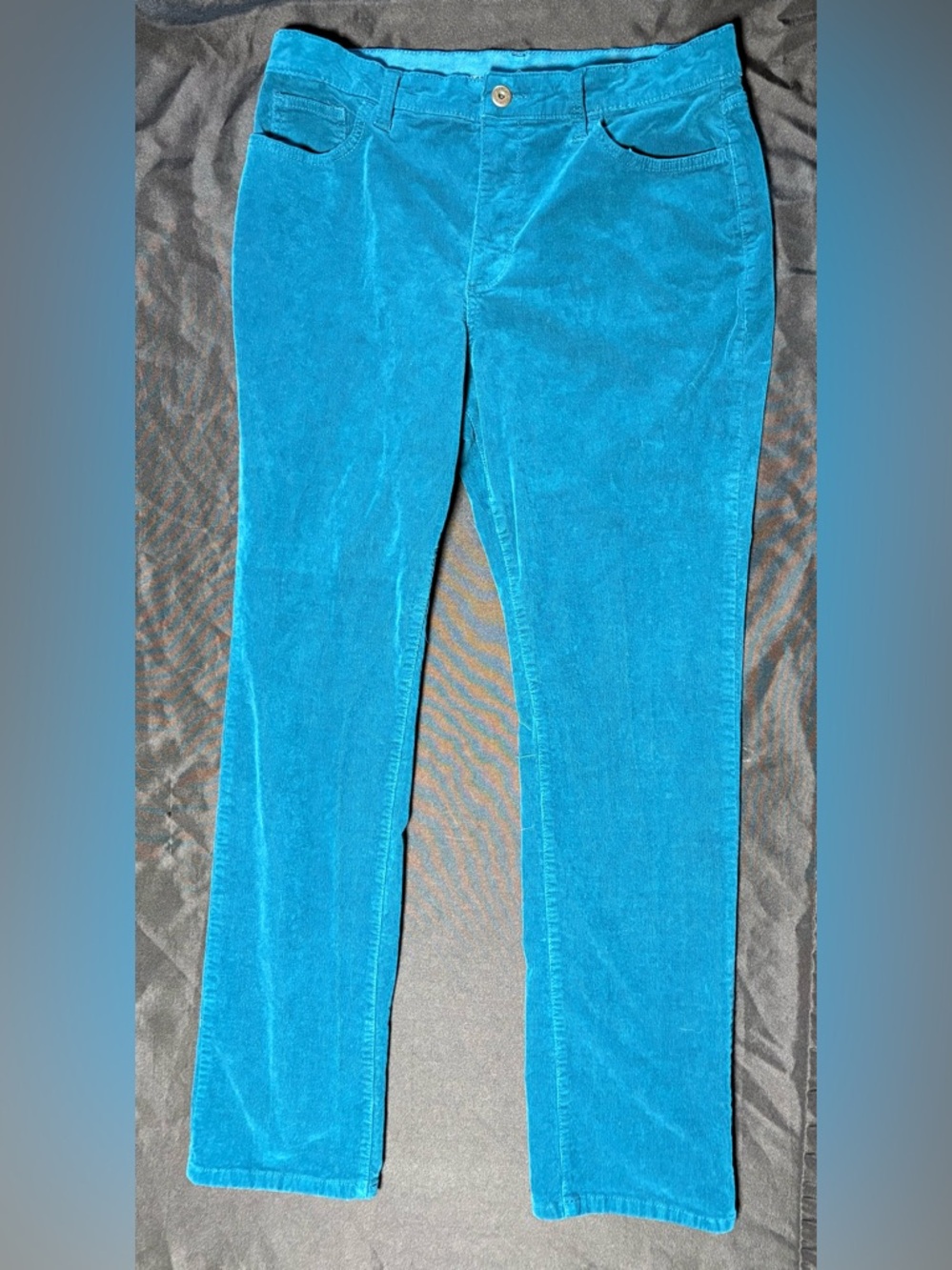 St John’s Bay Bright Teal Velvet corduroy Pants 16T